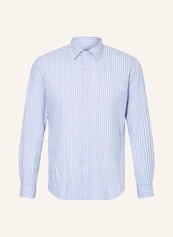 pierre cardin Hemd Modern Fit mit Leinen HELLBLAU/ WEISS