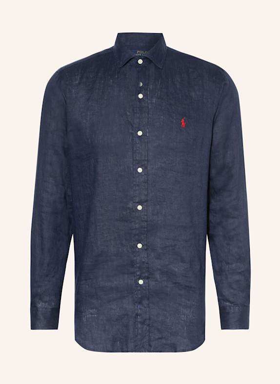 POLO RALPH LAUREN Leinenhemd Custom Fit DUNKELBLAU