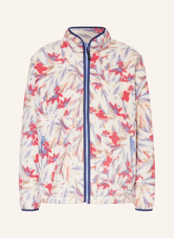 me°ru' Teddyfell-Jacke NIORT ECRU/ BLAU/ ROT