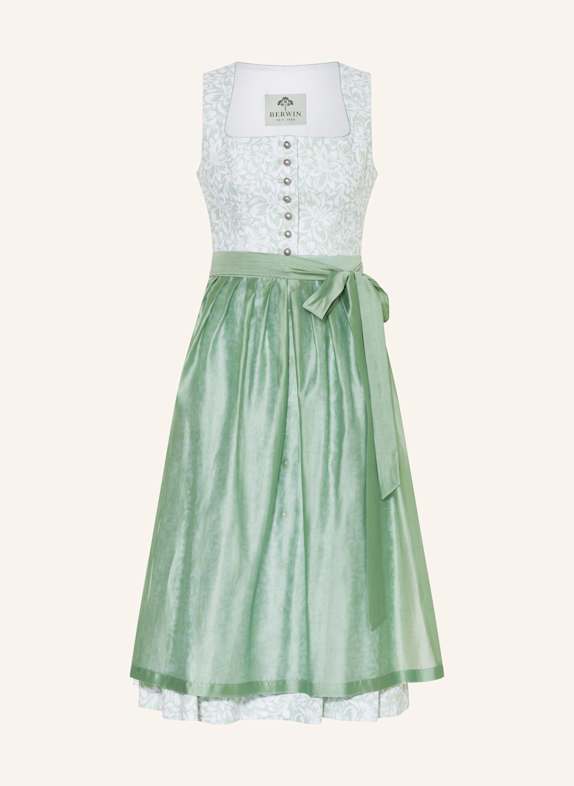 BERWIN & WOLFF Dirndl aus Leinen HELLGRÜN/ WEISS