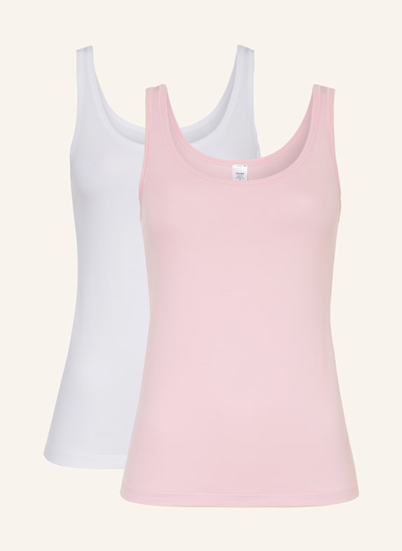 CALIDA 2er-Pack Top BENEFIT WOMEN ROSA/ WEISS
