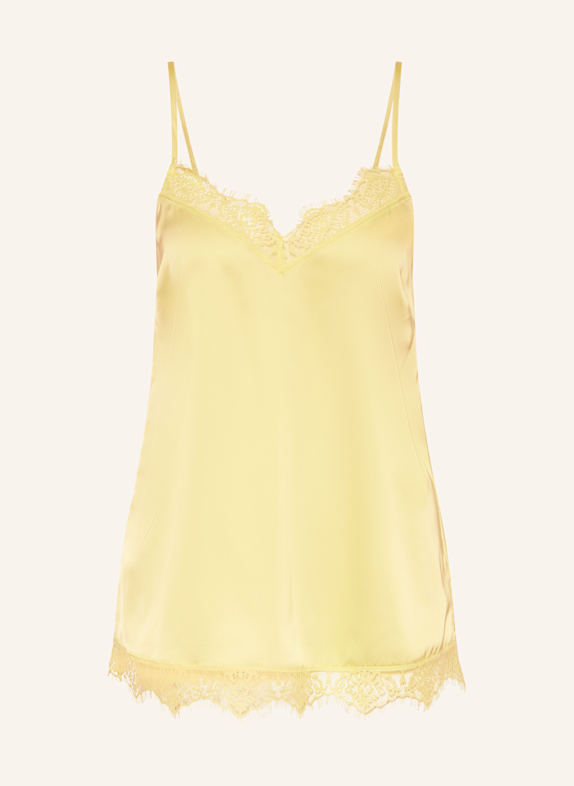 SIMONE PÉRÈLE Schlaftop SATIN SECRETS aus Satin HELLGELB
