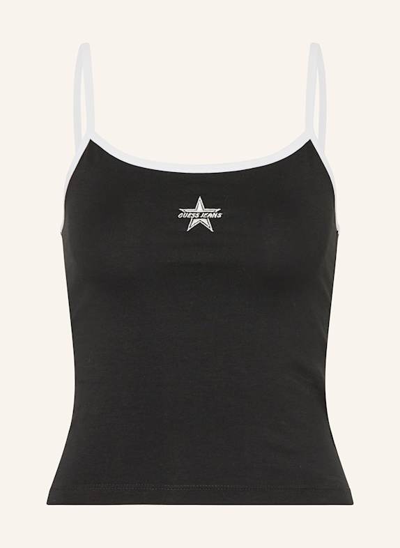 GUESS JEANS Cropped top BLACK