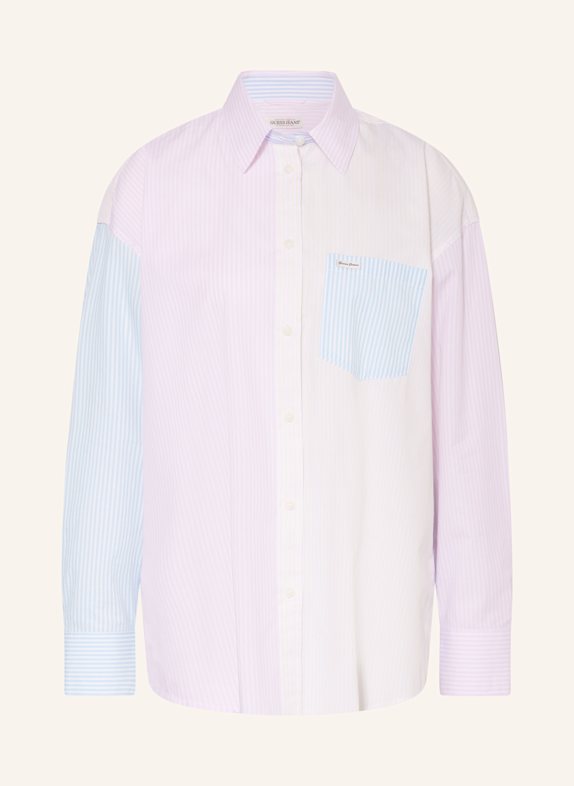 GUESS JEANS Oversized-Hemdbluse ROSA/ HELLBLAU/ HELLGELB