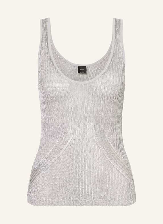 PINKO Stricktop NOHA mit Glitzergarn GRAU/ SILBER