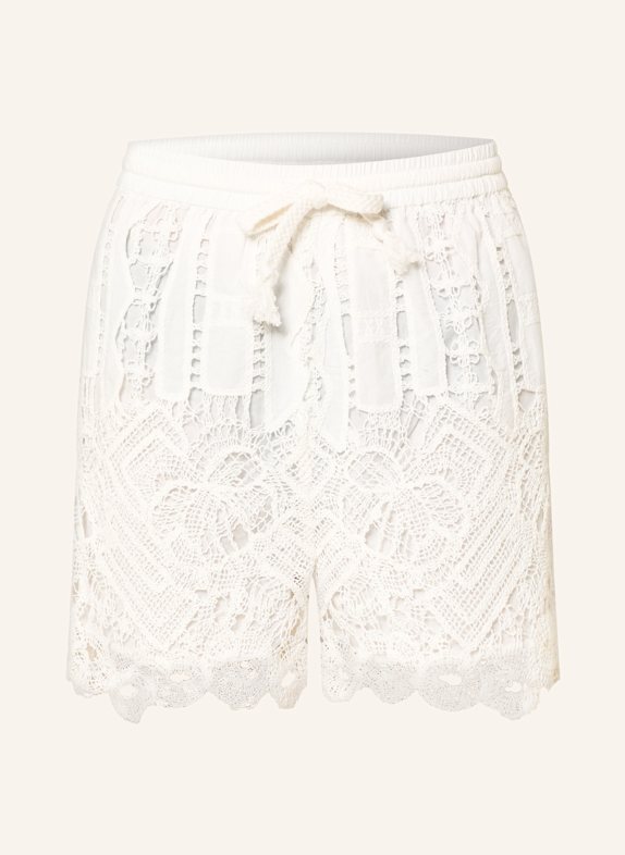 PINKO SERENATA crochet shorts WHITE