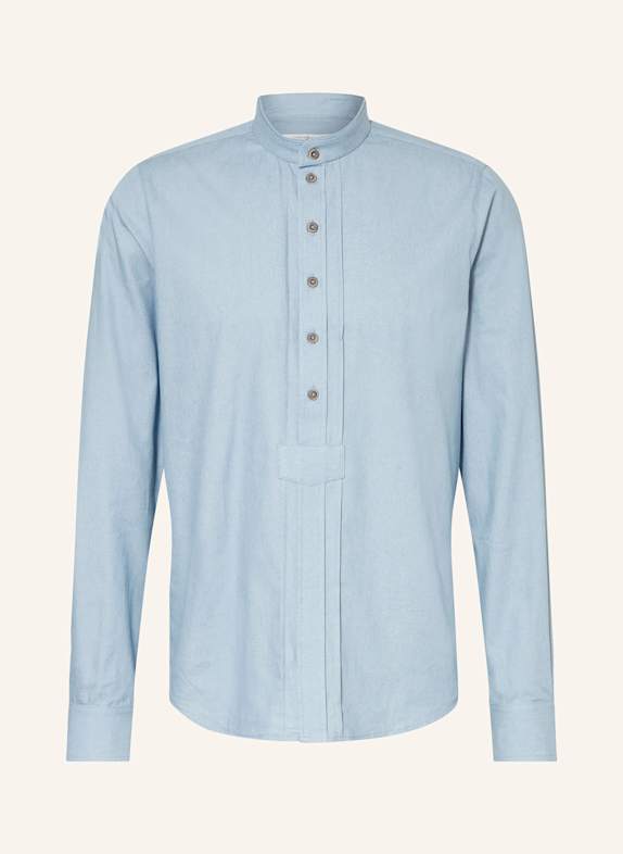 Grasegger Trachtenhemd KOPEKE Extra Slim Fit mit Stehkragen HELLBLAU