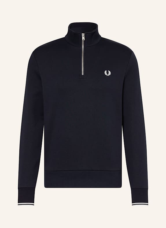 FRED PERRY Bluza dresowa typu troyer GRANATOWY