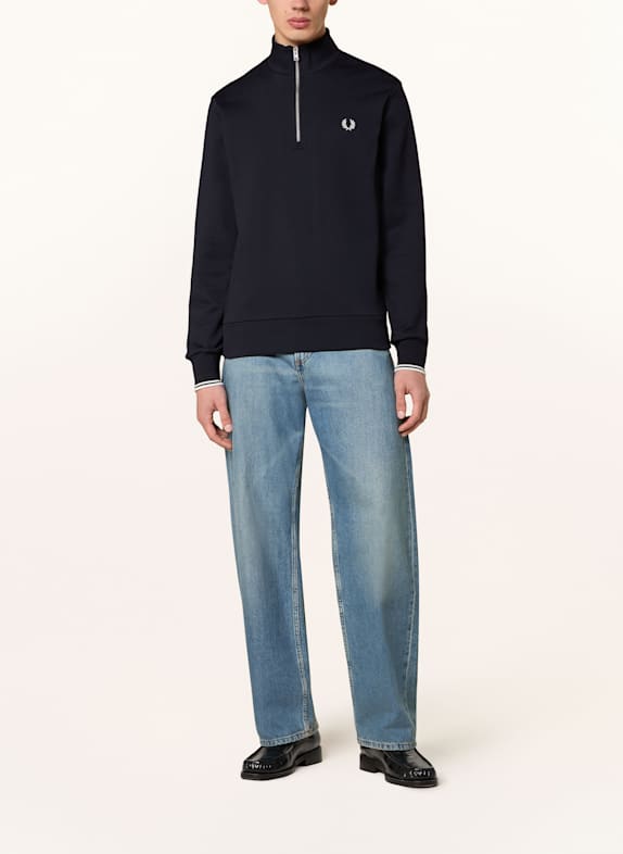 FRED PERRY Sweatshirt met capuchon DONKERBLAUW