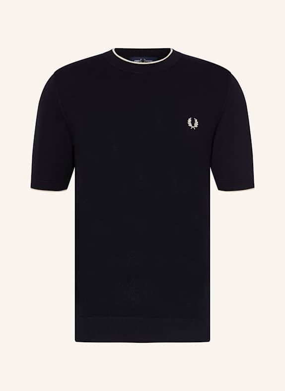 FRED PERRY Strickshirt DUNKELBLAU