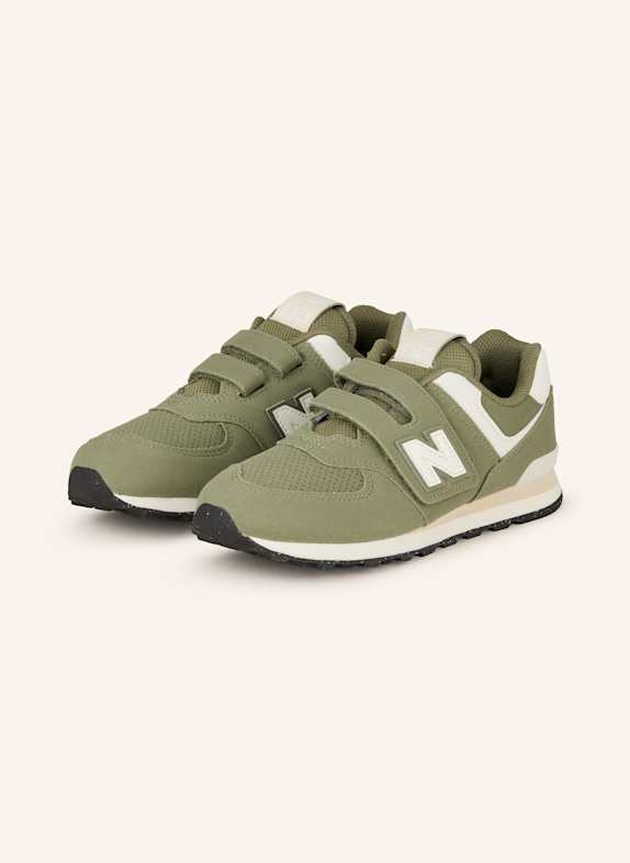 new balance Sneakersy 574 OLIWKOWY/ BIAŁY