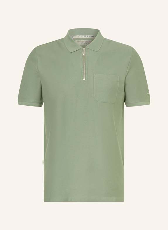 COLOURS & SONS Jersey-Poloshirt Regular Fit GRÜN