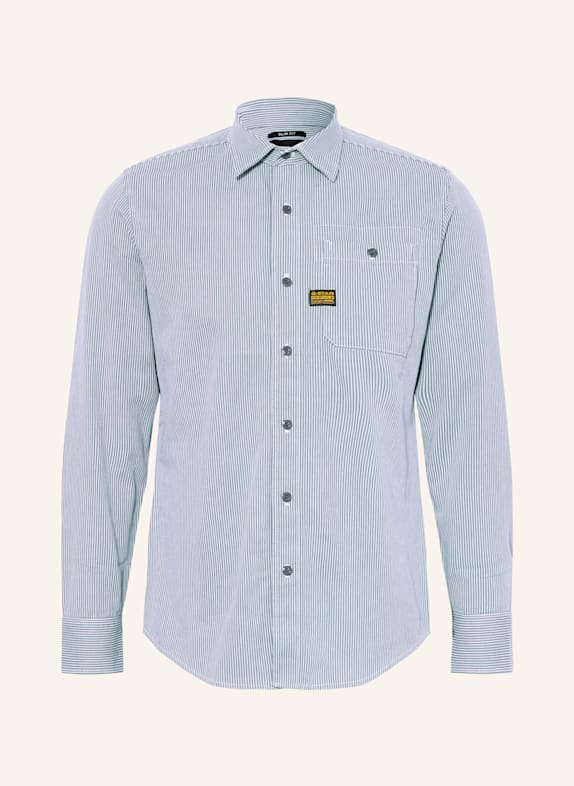 G-Star Hemd BRISTUM 2.0 Slim Fit WEISS/ DUNKELBLAU