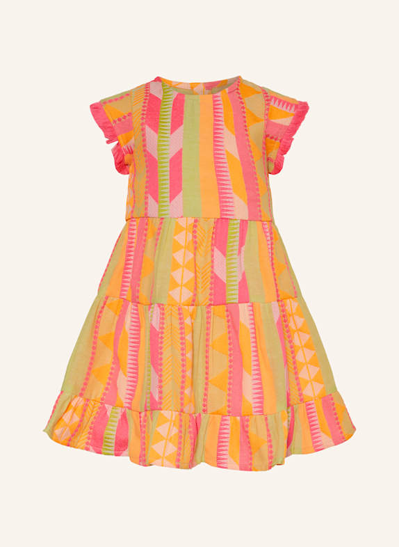 DANAMADE Kleid HELLGRÜN/ PINK/ ORANGE