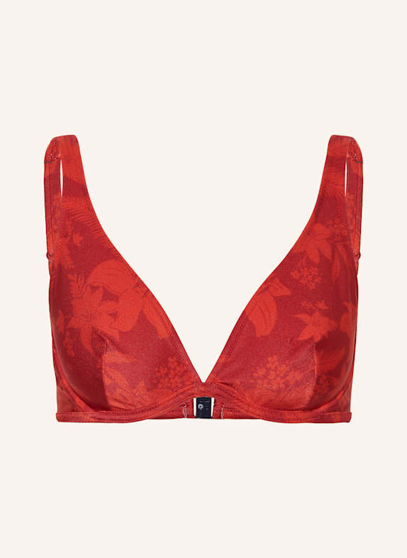 VILEBREQUIN Bügel-Bikini-Top FLOWER POWER FAITHFUL ROT/ DUNKELROT