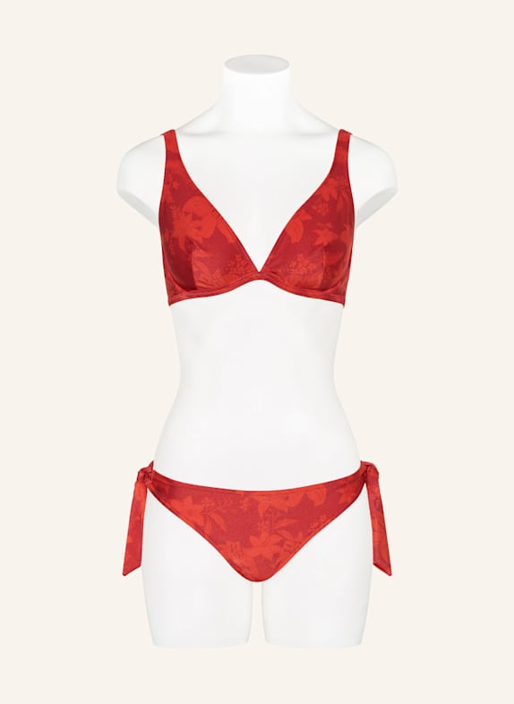 VILEBREQUIN Bh-bikinitop FLOWER POWER FAITHFUL ROOD / DONKERROOD