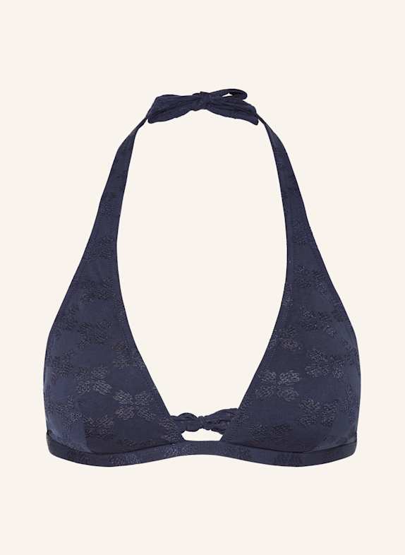 VILEBREQUIN Neckholder-Bikini-Top JACQUARD TURTLE MONOGRAM FLECHE DUNKELBLAU