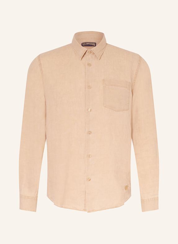 VILEBREQUIN Leinenhemd CAROUBIS Regular Fit HELLORANGE