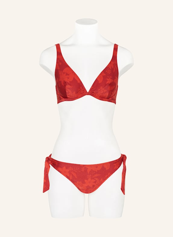 VILEBREQUIN Triangelbikini FLOWER POWER FLAMME ROOD / DONKERROOD