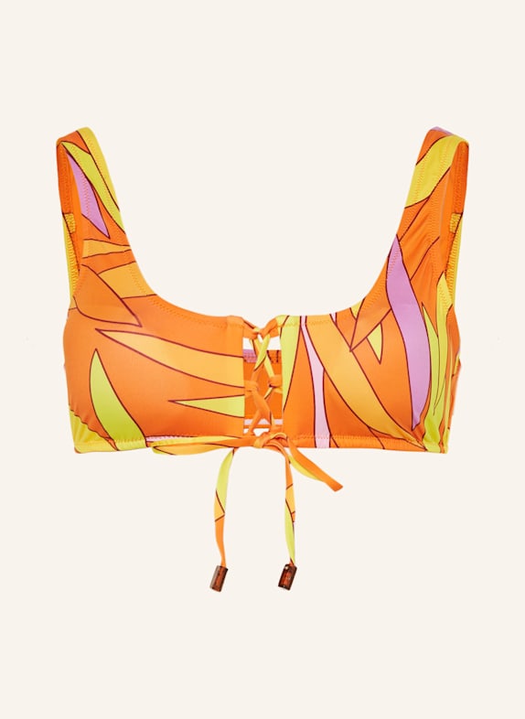 VILEBREQUIN Bustier-Bikini-Top MADRAGUE LASSY ORANGE/ GELB/ ROSA