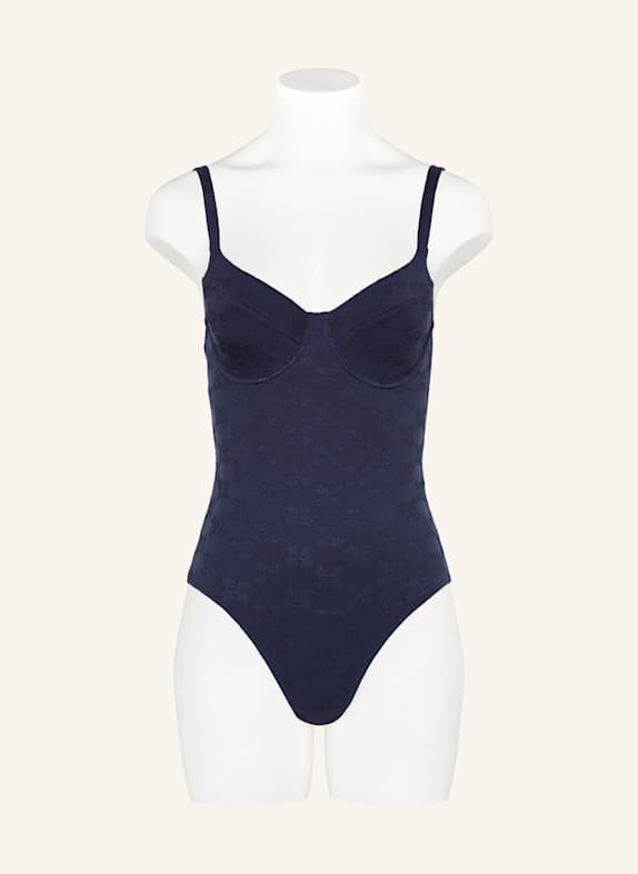 VILEBREQUIN Badpak met beugel TURTLE MONOGRAM JACQUARD LEONITA DONKERBLAUW