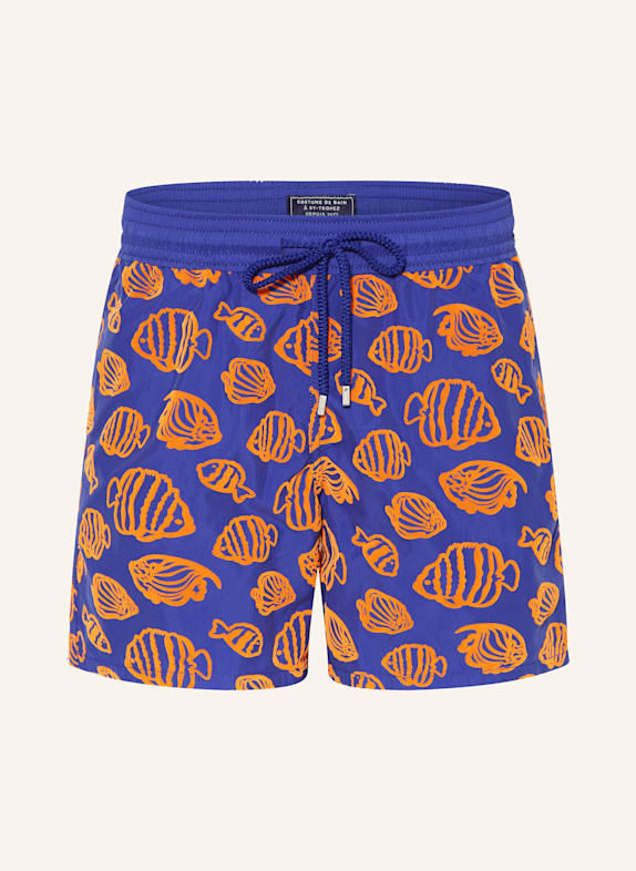 VILEBREQUIN Badeshorts FISHY VIBES MOOREA BLAU/ ORANGE