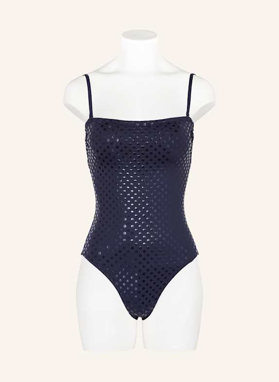 VILEBREQUIN Bandeau-badpak RELIEF SPARKLING FACETTE DONKERBLAUW