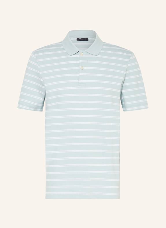 MAERZ MUENCHEN Jersey-Poloshirt Regular Fit MINT/ WEISS