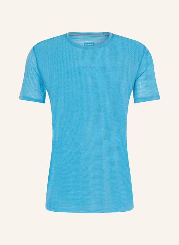 icebreaker T-shirt MERINOMIX 75 COOL-LITE™ JASKRAWY NIEBIESKI