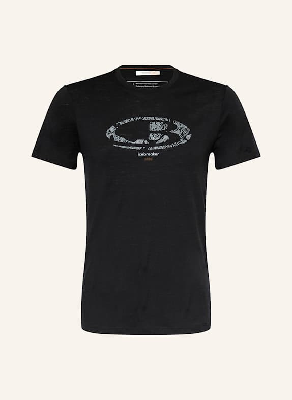 icebreaker T-shirt MERINO 150 TECH LITE 30 ANNIVERSARY CZARNY