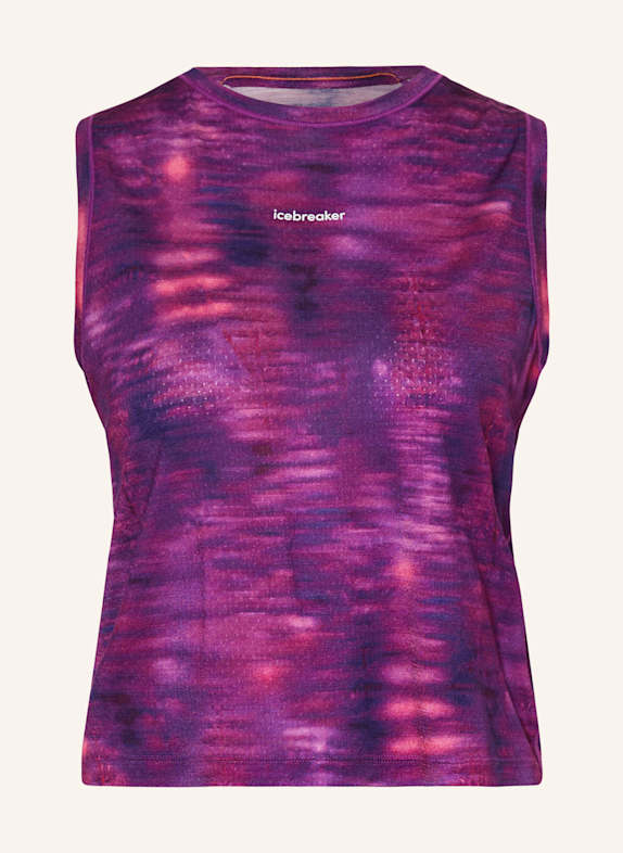 icebreaker Tank top MERINOMIX 125 COOL-LITE™ SPEED LILA/ MOCNORÓŻOWY
