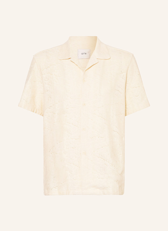 Arte Antwerp Strickhemd CROCHET Comfort Fit CREME