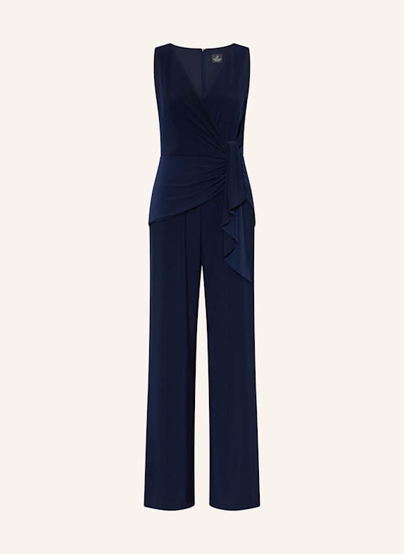 ADRIANNA PAPELL Jersey jumpsuit with a wrap look DARK BLUE