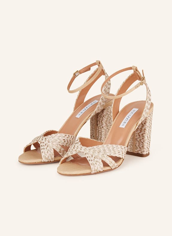 AQUAZZURA Sandaletten BEIGE/ GOLD/ HELLROSA