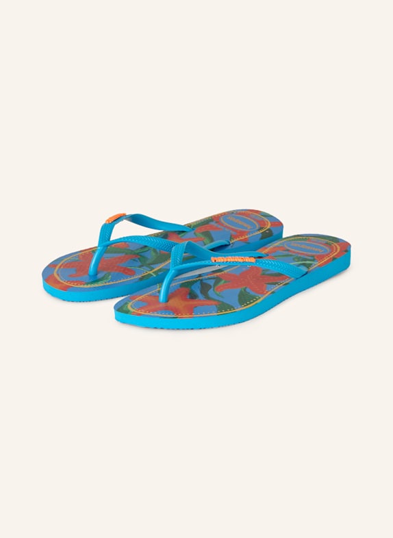 havaianas Zehentrenner TROPICAL TÜRKIS/ GRÜN/ ROT