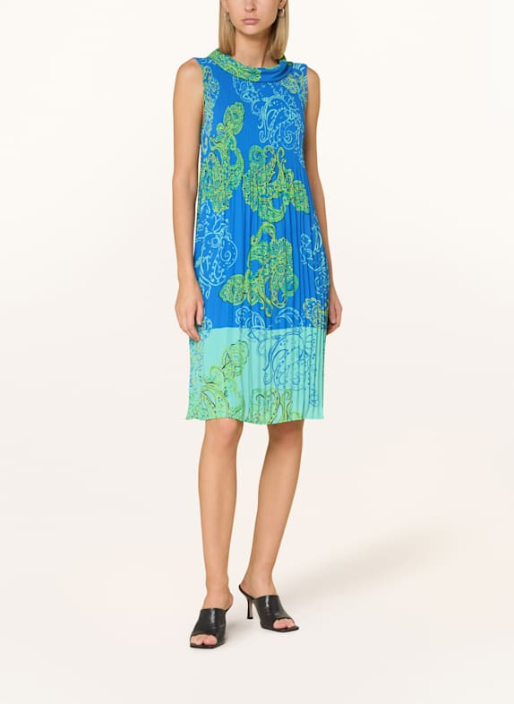 Betty Barclay Kleid mit Plissees BLAU/ GRÜN/ TÜRKIS