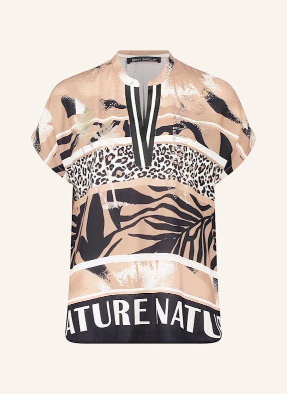 Betty Barclay Shirt blouse with rivets CAMEL/ BLACK/ WHITE