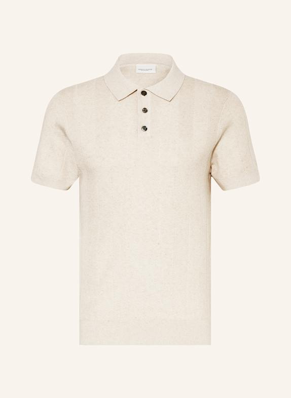 PROFUOMO Strick-Poloshirt Regular Fit ECRU