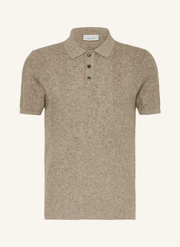 PROFUOMO Strick-Poloshirt Regular Fit BEIGE