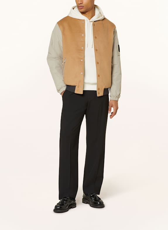 REPLAY Blouson in materiaalmix LICHTBRUIN / CAMEL
