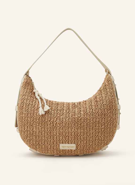 HEY MARLY Torba na ramię LIFETIME SISTER STRAW MEDIUM CAMELOWY