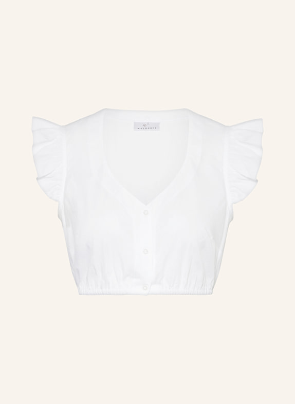 WALDORFF Dirndlbluse mit Volants WEISS