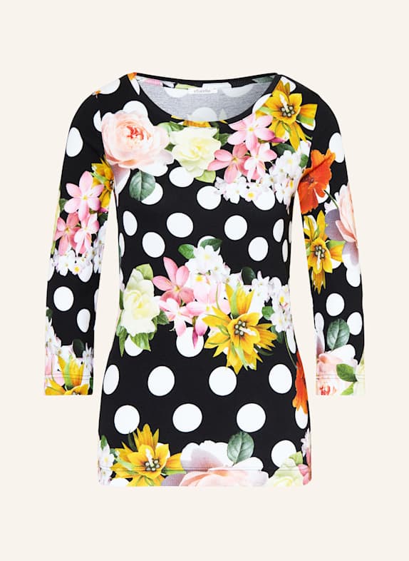 efixelle Shirt mit 3/4-Arm SCHWARZ/ WEISS/ GRÜN