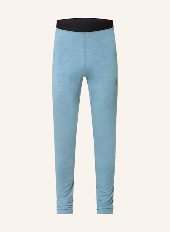 odlo Funktionswäsche-Hose PERFORMANCE WOOL 150 mit Merinowolle BLAUGRAU