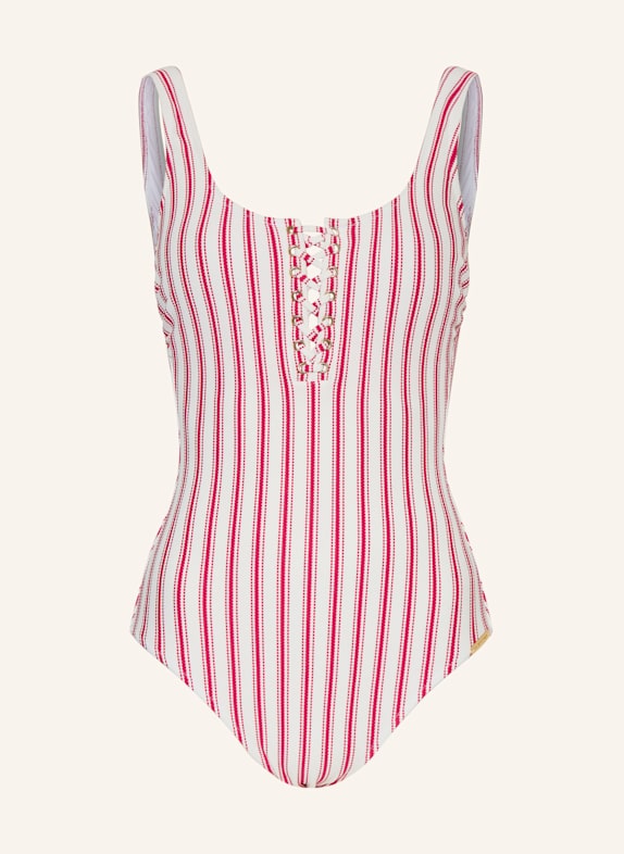 watercult Badeanzug SEASIDE SPLASH WEISS/ ROT