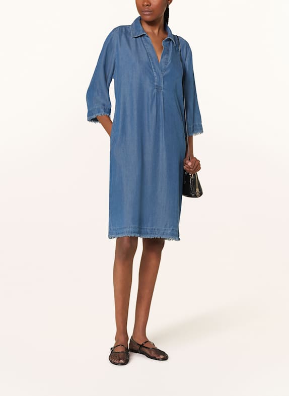 Princess GOES HOLLYWOOD Hemdblusenkleid in Jeansoptik mit 3/4-Arm DUNKELBLAU