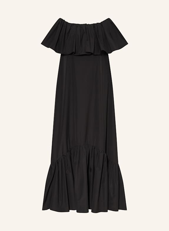 Max Mara STUDIO Off-Shoulder-Kleid PETALI mit Volants SCHWARZ