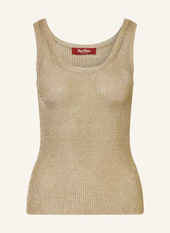 Max Mara STUDIO Stricktop HARDY mit Glitzergarn GOLD