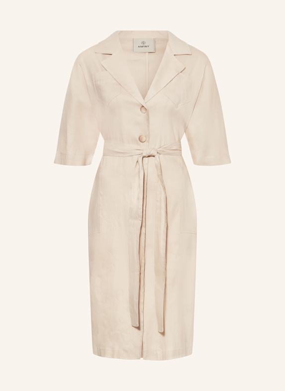 ANFINY Shirt dress ZORA with linen BEIGE