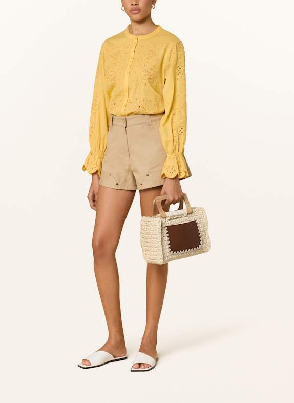 ViaMailBag Handtasche MILOS mit Pouch ECRU / BRAUN